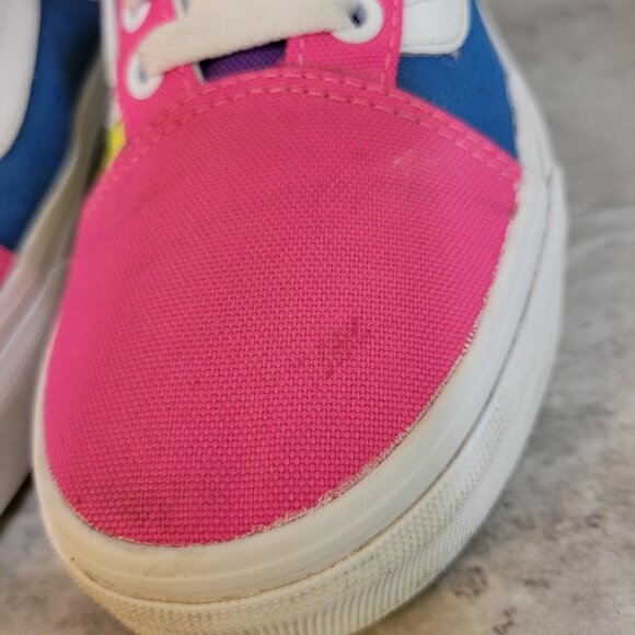 Vans Old Skool Shoes Womens Size 6.5 Skate Sneakers Colorblock Neon Athletic - Picture 3 of 13
